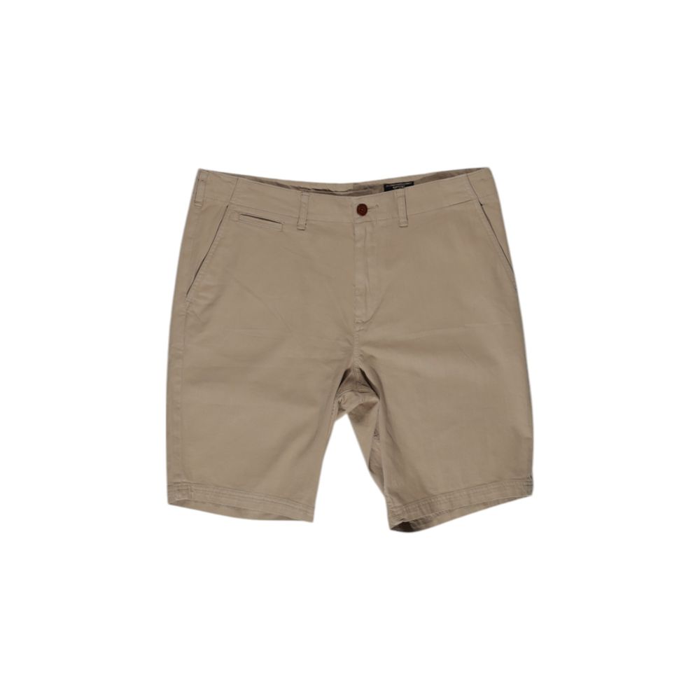 Superdry Beige Cotton Bermuda Shorts for Men