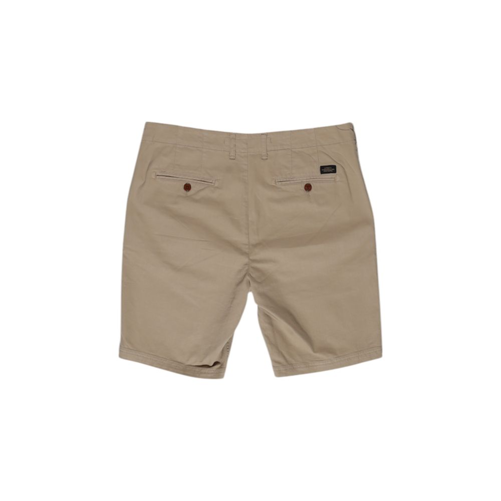 Superdry Beige Cotton Bermuda Shorts for Men
