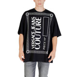 T-Shirt en Coton Noir Versace Jeans pour Homme