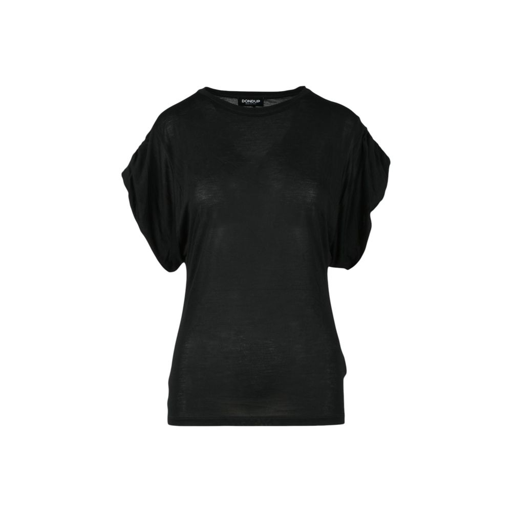 Dondup Black Viscose T-Shirt for Women - Model DONTSHDNAG2ST0743191/01