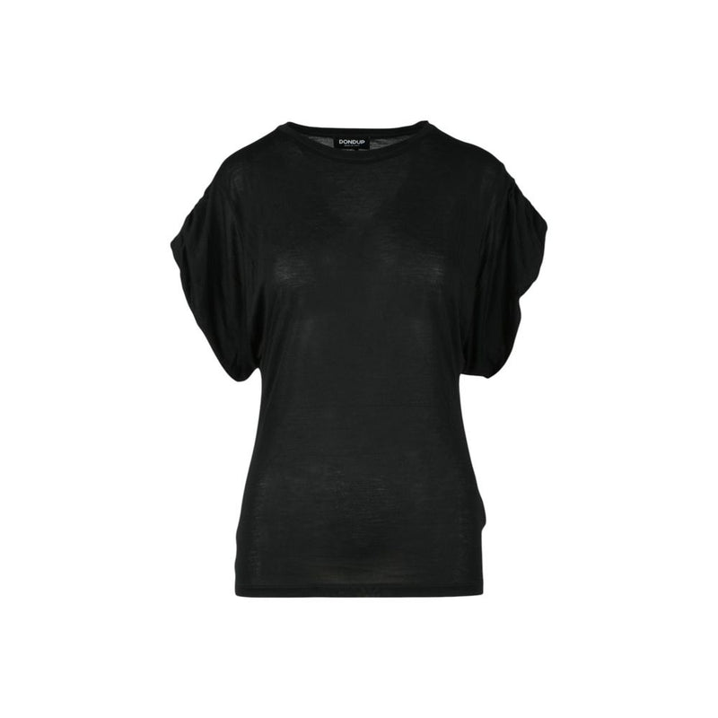 Dondup Black Viscose T-Shirt for Women - Model DONTSHDNAG2ST0743191/01