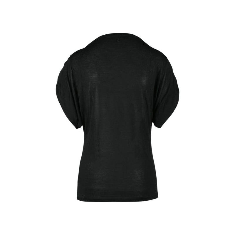 Dondup Black Viscose T-Shirt for Women - Model DONTSHDNAG2ST0743191/01