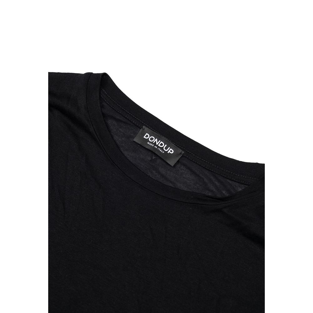 Dondup Black Viscose T-Shirt for Women - Model DONTSHDNAG2ST0743191/01