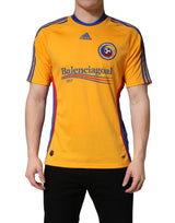 Adidas Yellow Polyester Balenciagoal CrewNeck Jersey T-shirt