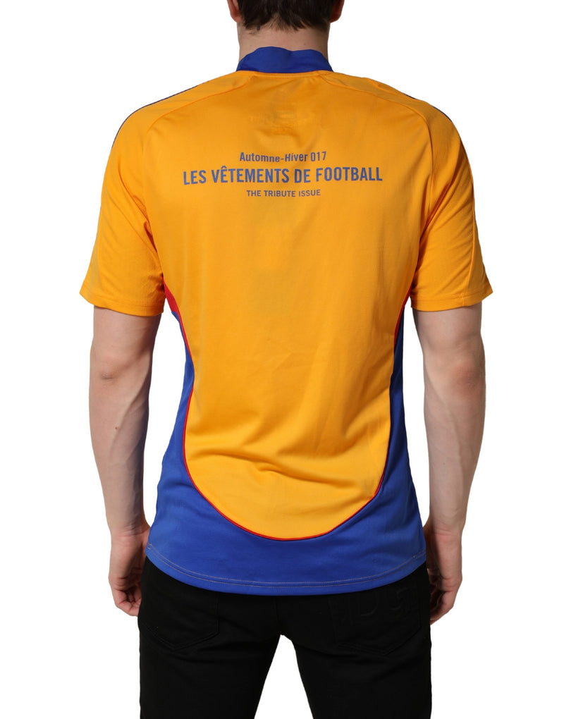Adidas Yellow Polyester Balenciagoal CrewNeck Jersey T-shirt