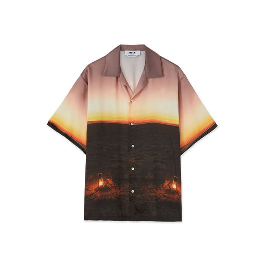 MSGM Multicolor Polyester Blouse for Men