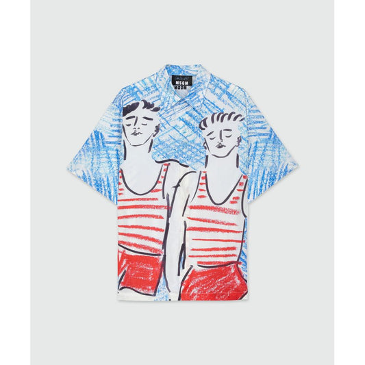 MSGM Blue Cotton Blouse - Stylish & Comfortable