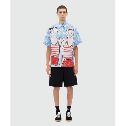 MSGM Blue Cotton Blouse