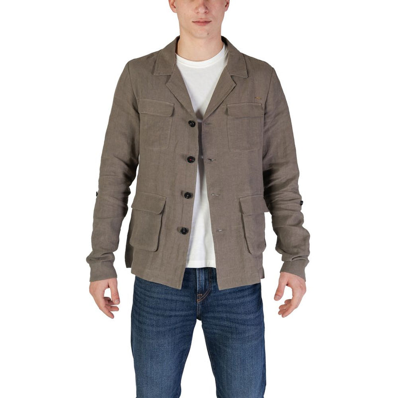 In My Hood Green Linen Blazer - HS24MJK10