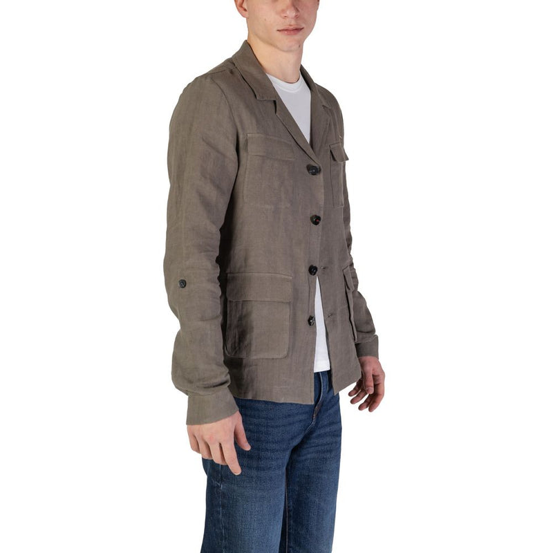 In My Hood Green Linen Blazer - HS24MJK10