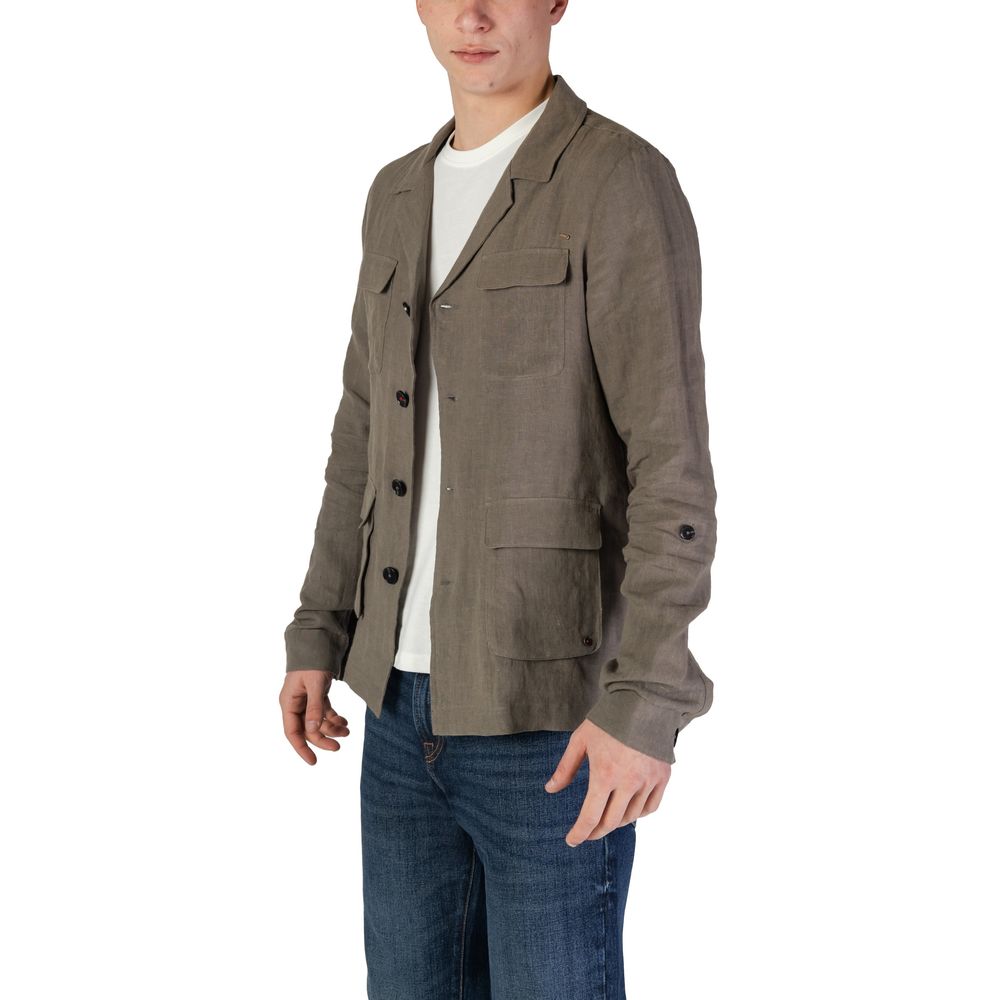 In My Hood Green Linen Blazer - HS24MJK10