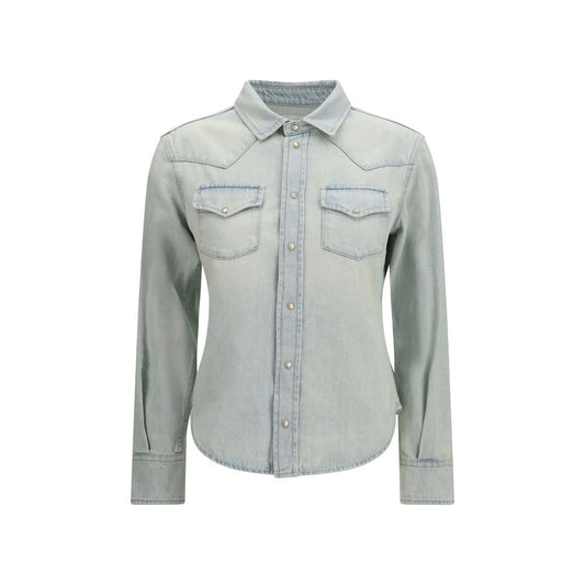 Jacob Cohen Blue Denim Shirt - Western Style