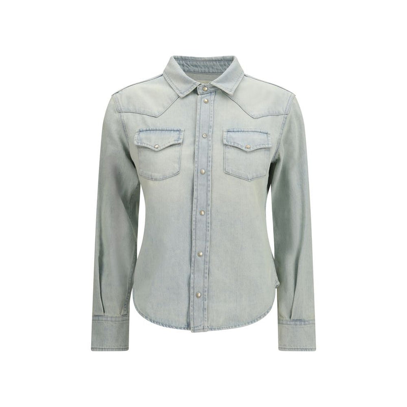 Jacob Cohen Blue Denim Shirt - Western Style