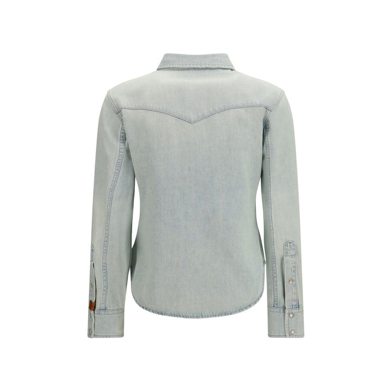Jacob Cohen Blue Denim Shirt - Western Style