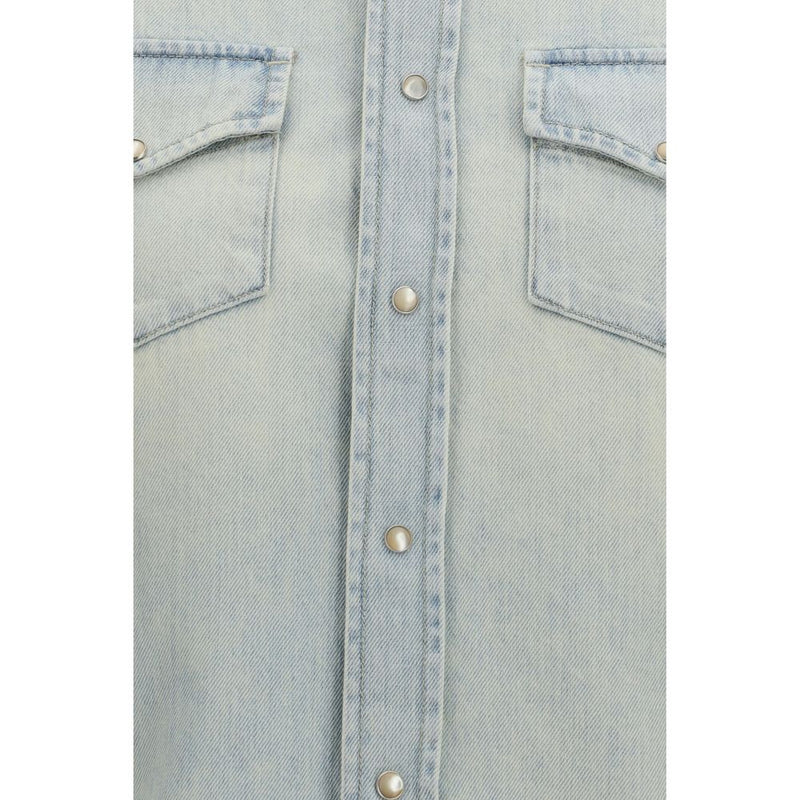 Jacob Cohen Blue Denim Shirt - Western Style