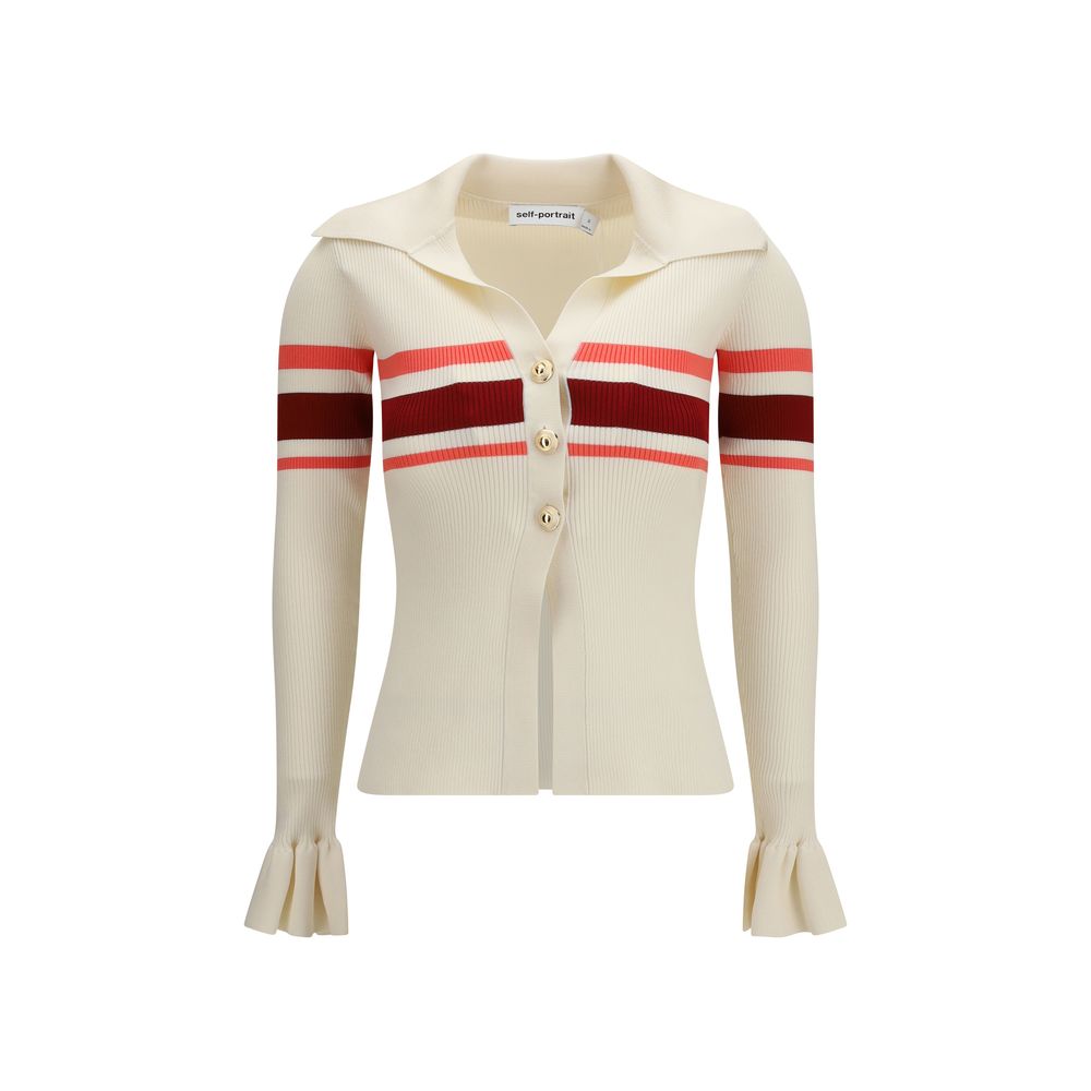 Self-Portrait Beige Viscose Blouse - SS26 Collection