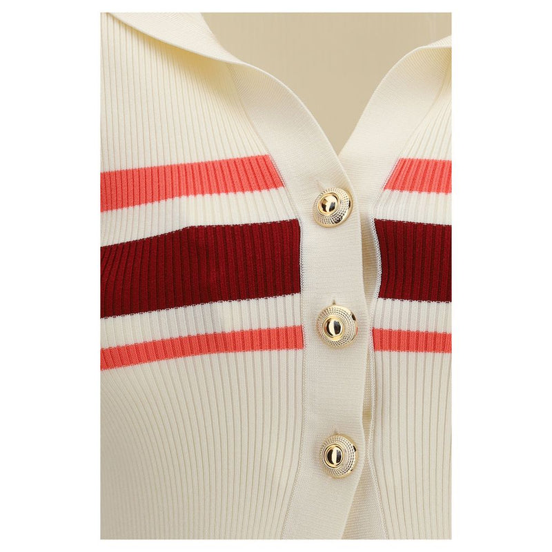 Self-Portrait Beige Viscose Blouse - SS26 Collection