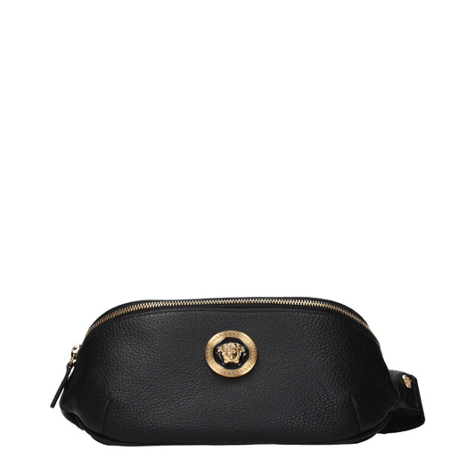 Sac à dos en cuir noir Versace