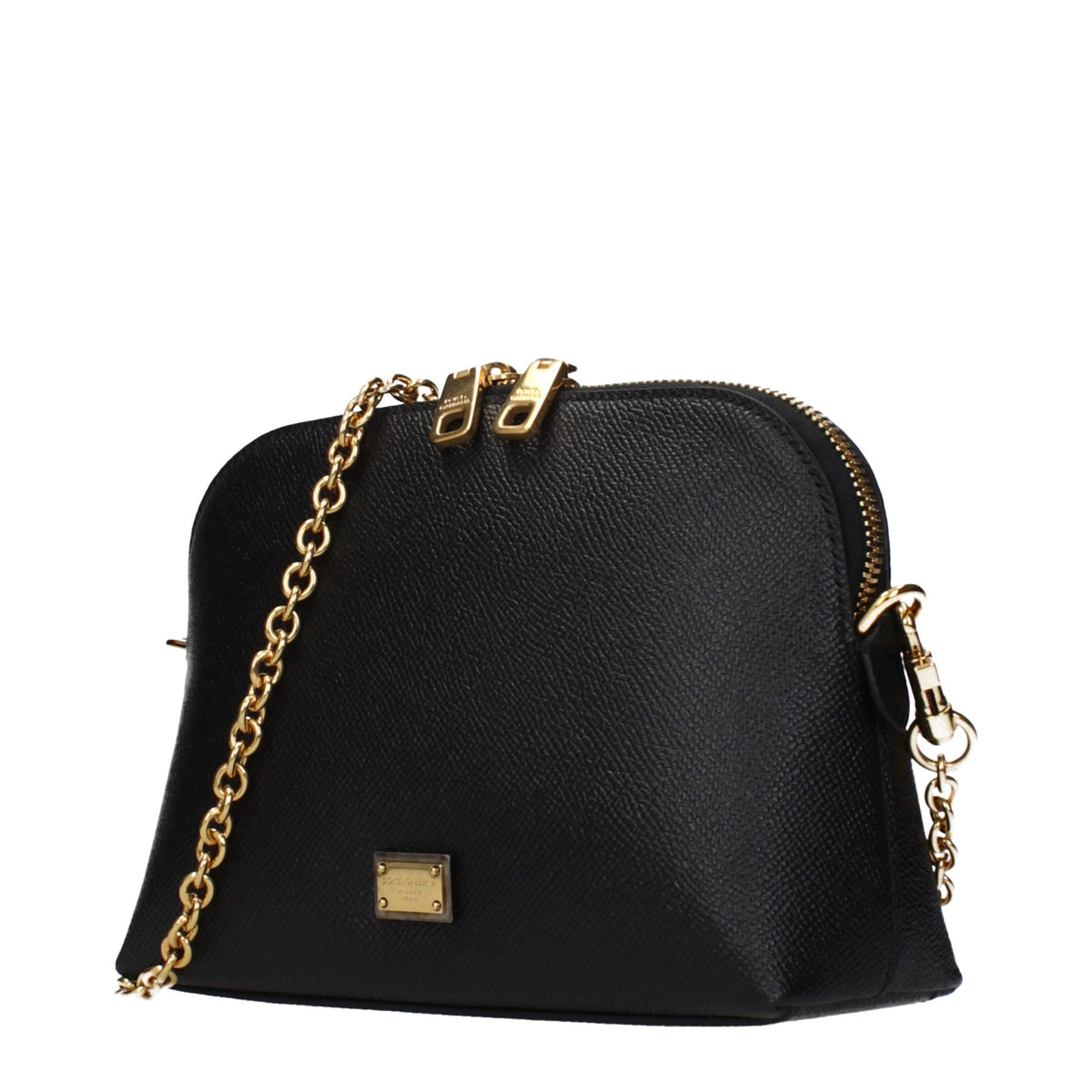 Dolce & Gabbana Black Leather Shoulder Bag - Elegant & Chic