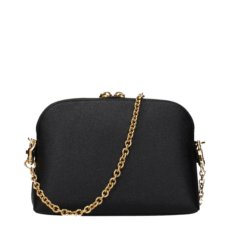 Dolce & Gabbana Black Leather Shoulder Bag - Elegant & Chic