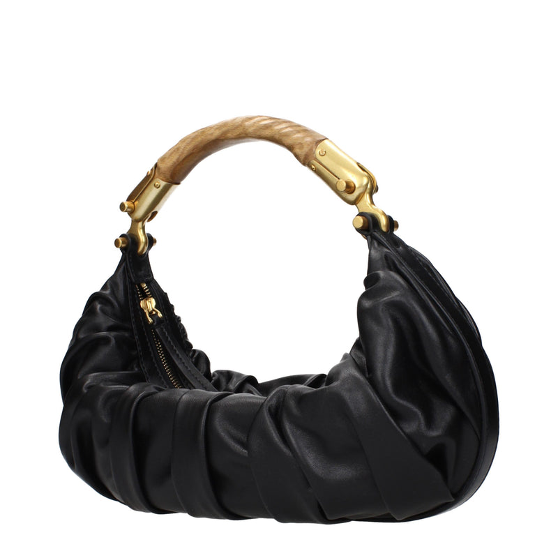 Balmain Black Leather Handbag - Stylish and Timeless Design