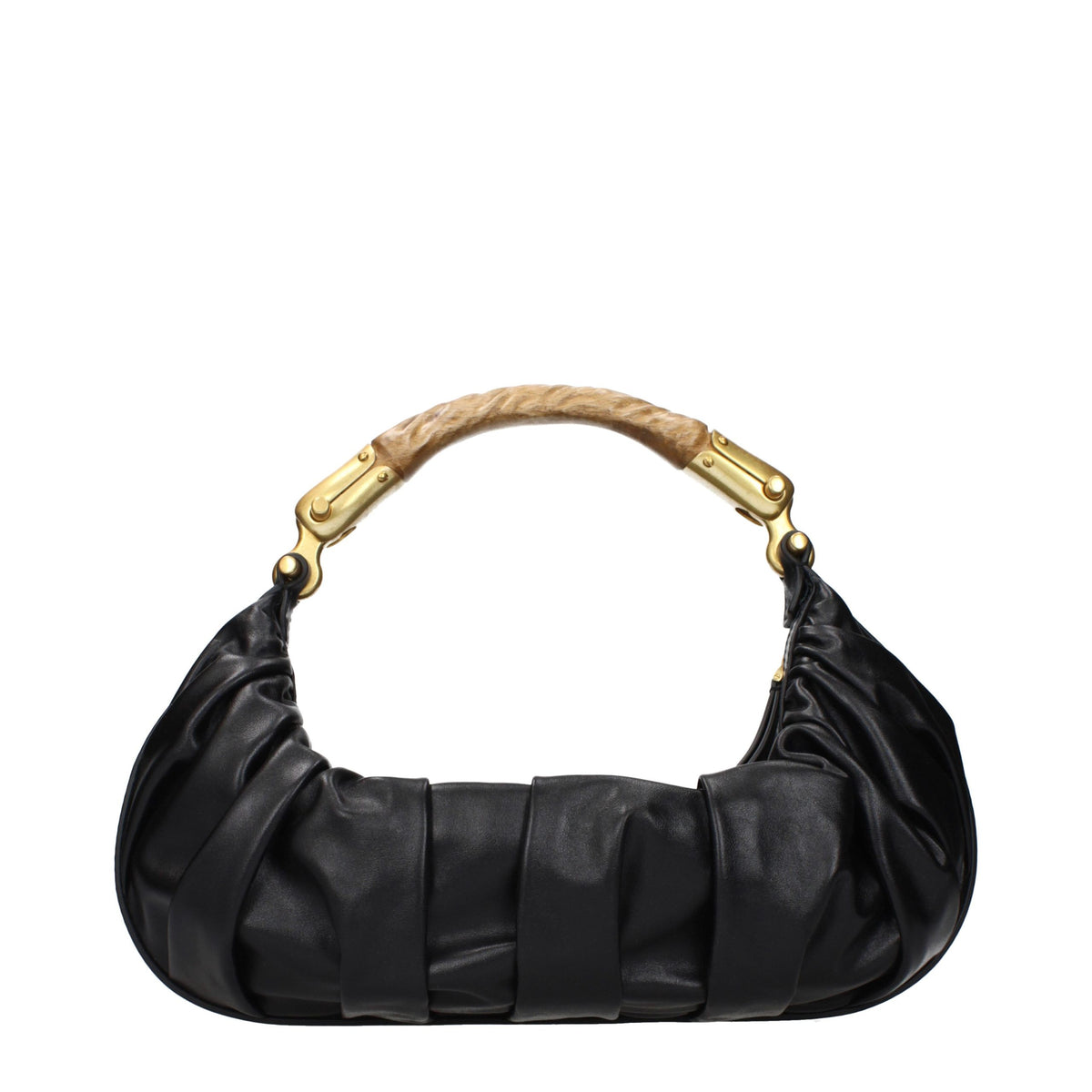 Balmain Black Leather Handbag - Stylish & Elegant Design