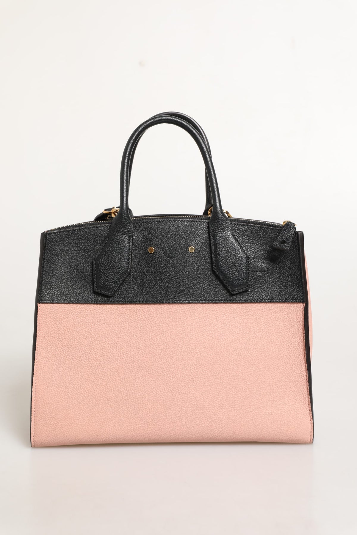 Louis Vuitton Pink and Black Leather City Steamer Handbag