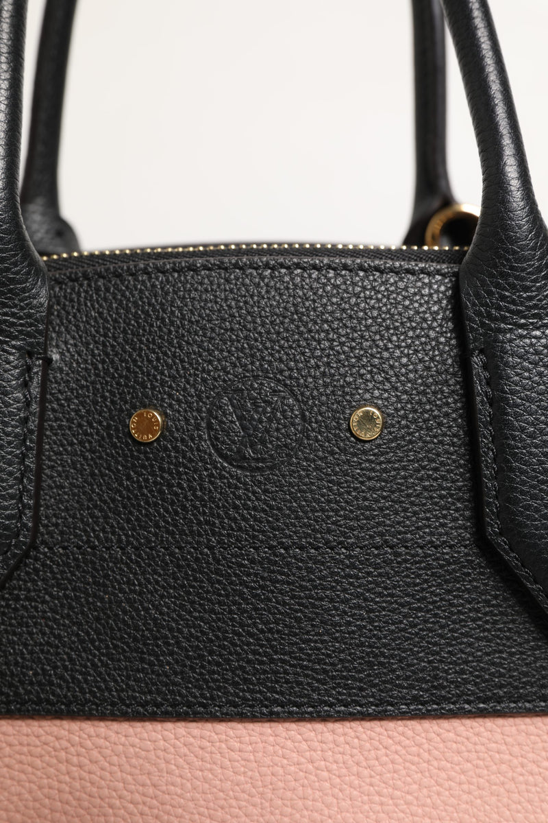 Louis Vuitton Pink and Black Leather City Steamer Handbag