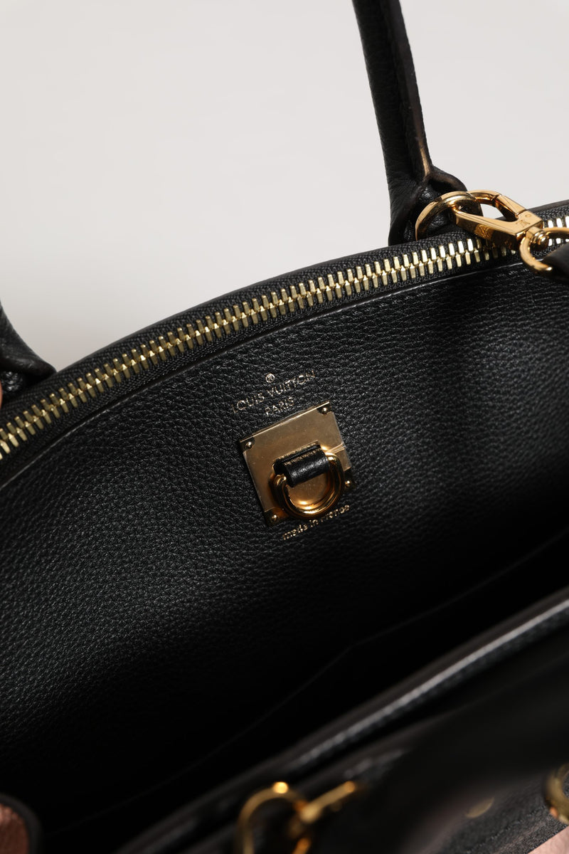 Louis Vuitton Pink and Black Leather City Steamer Handbag