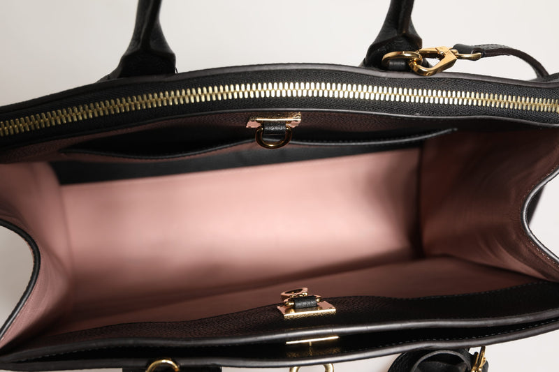 Louis Vuitton Pink and Black Leather City Steamer Handbag