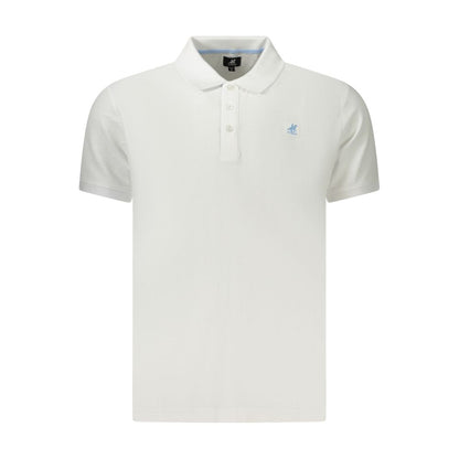 U.S. Grand White Cotton Men's Polo Shirt