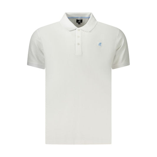 U.S. Grand White Cotton Men's Polo Shirt