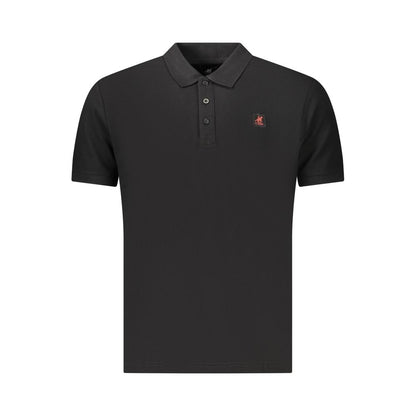 U.S. Grand Black Cotton Men's Polo Shirt