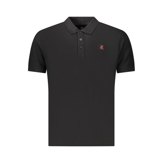 U.S. Grand Black Cotton Men's Polo Shirt - Classic Style