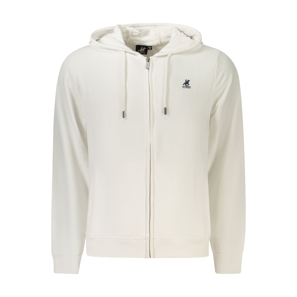 U.S. Grand White Cotton Men's Sweatshirt - Trendy & Comfortable