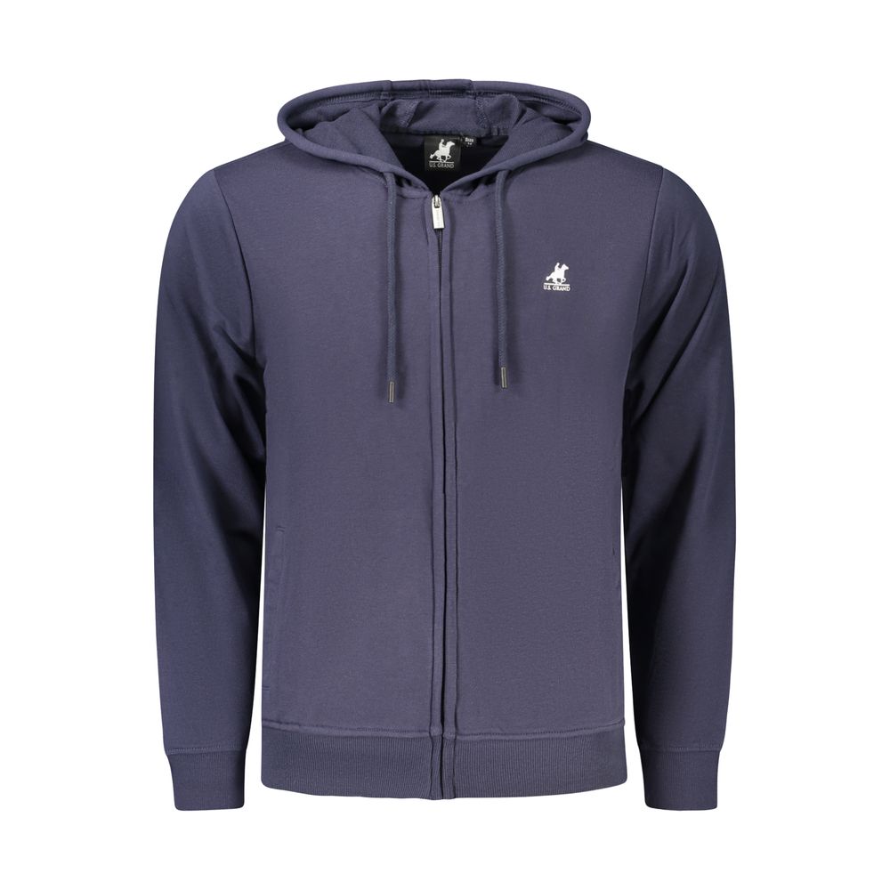 U.S. Grand Blue Cotton Mens Hoodie - Stylish & Comfortable