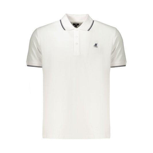 U.S. Grand White Cotton Men's Polo Shirt