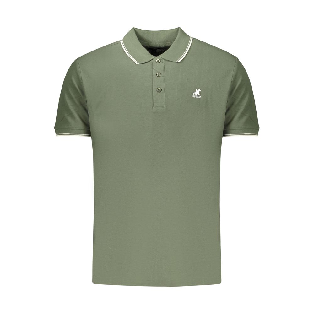 U.S. Grand Green Cotton Men's Polo - Stylish & Comfortable