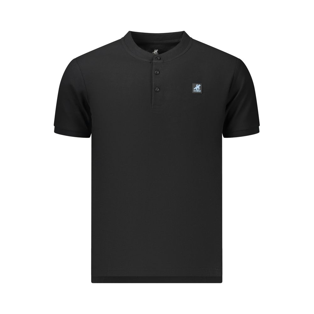 U.S. Grand Black Cotton Men's Polo Shirt
