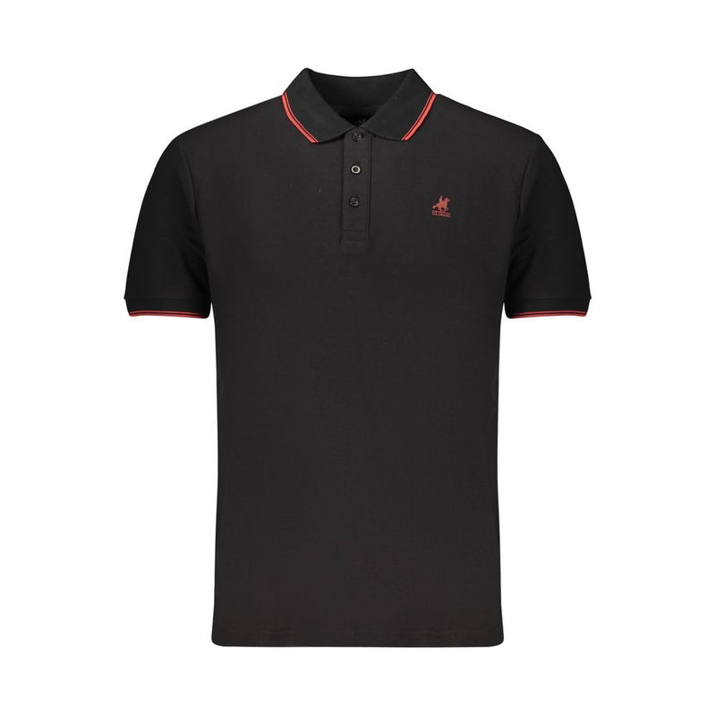 U.S. Grand Black Cotton Men Polo