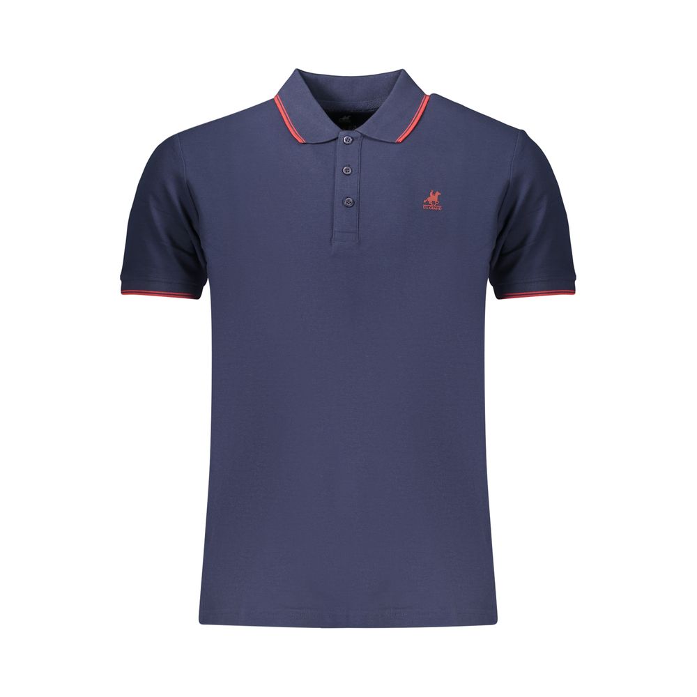 U.S. Grand Blue Cotton Men's Polo - Classic Style & Comfort