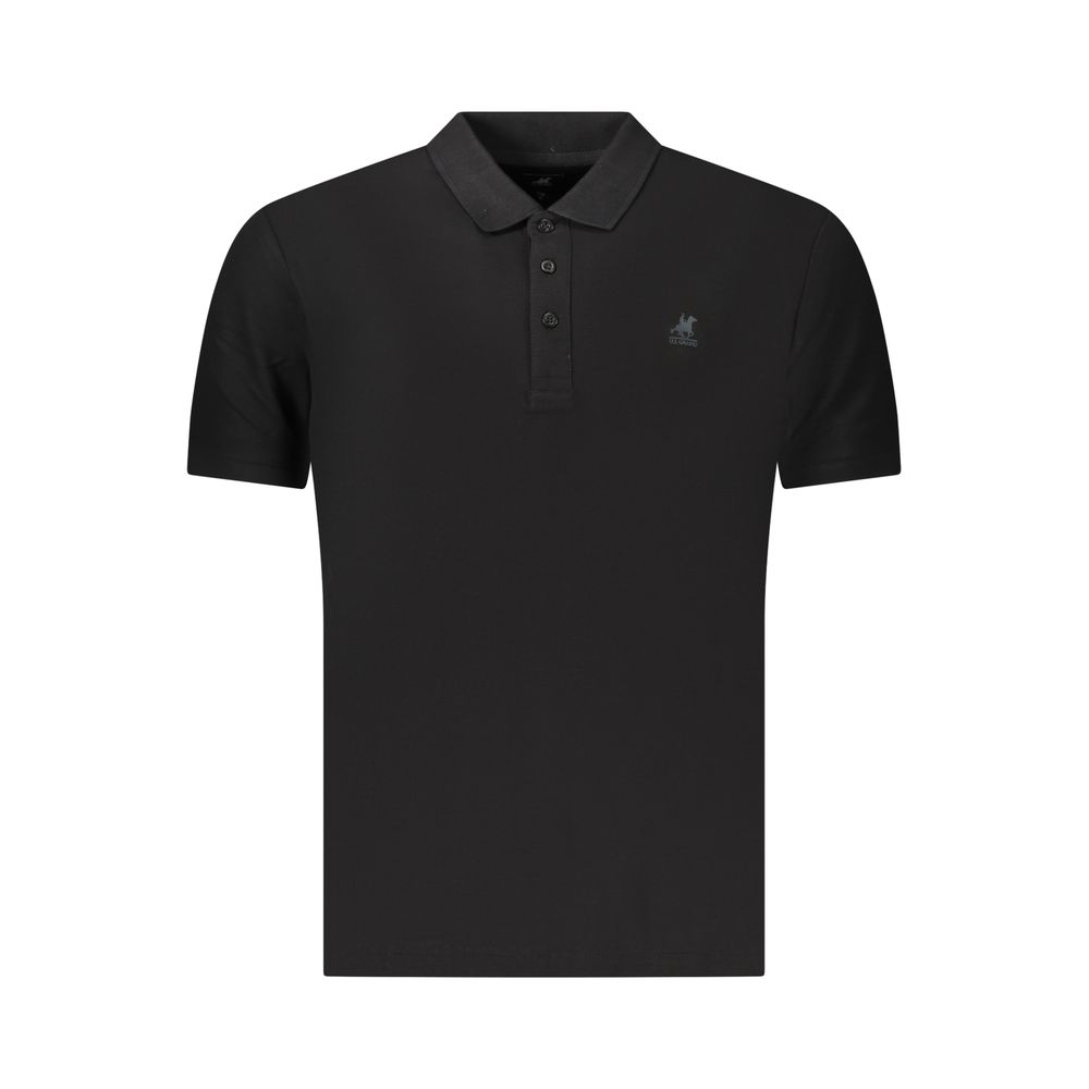 U.S. Grand Black Cotton Men's Polo Shirt