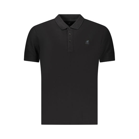 U.S. Grand Zwart Katoenen Herenpolo