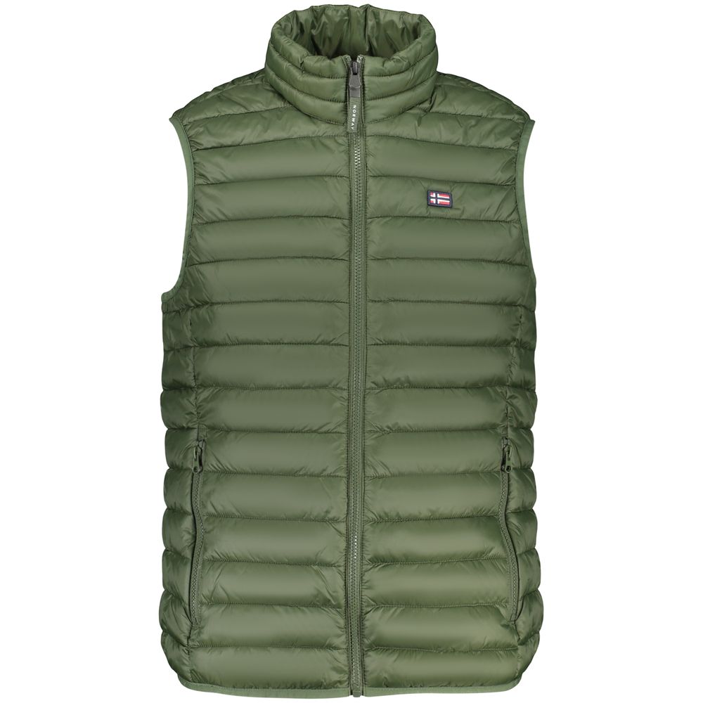 Norway 1963 Verde Polyester Men's Vest - Sleek & Stylish