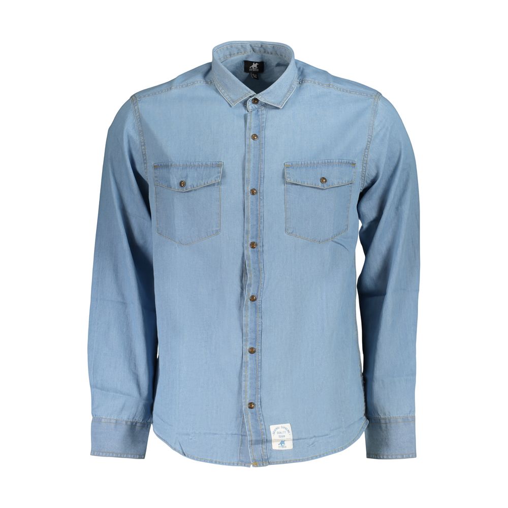 U.S. Grand Azzurro Cotton Men's Shirt - Light Blue Denim