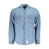U.S. Grand Azzurro Cotton Men's Shirt - Light Blue Denim