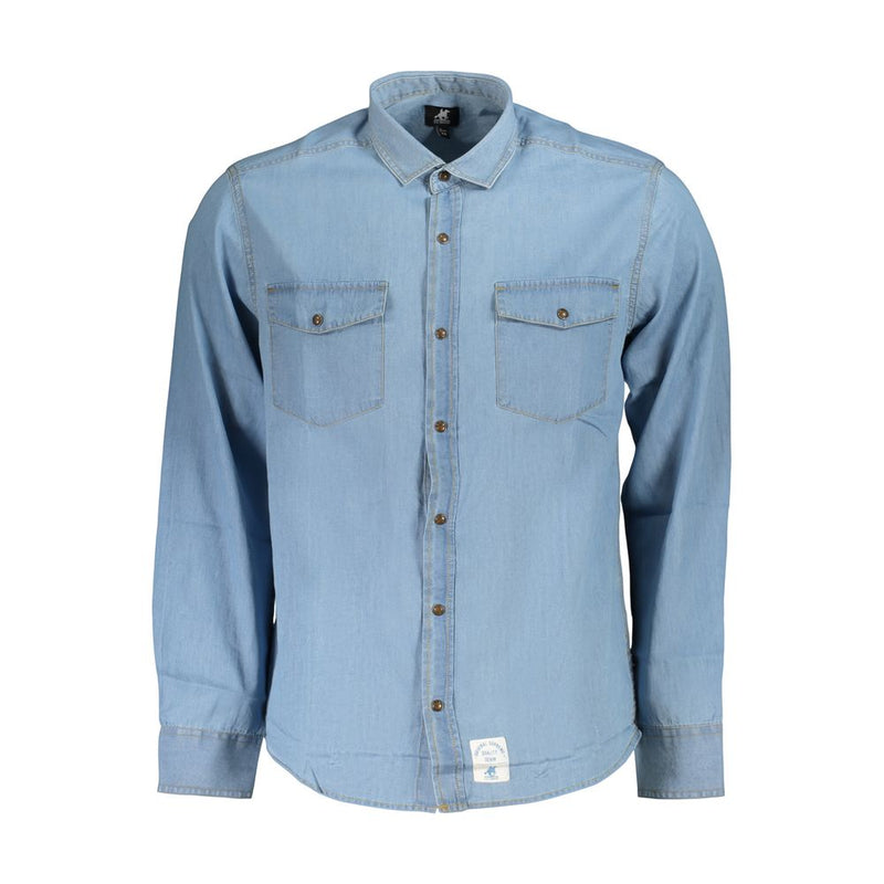 U.S. Grand Azzurro Cotton Men's Shirt - Light Blue Denim