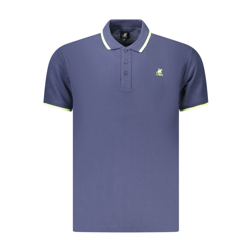 U.S. Grand Blue Cotton Mens Polo Shirt - Stylish & Comfortable