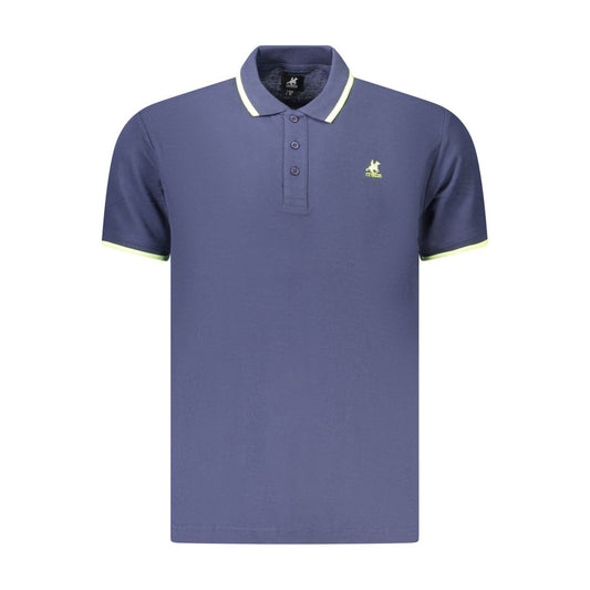 U.S. Grand Blue Cotton Herenpoloshirt