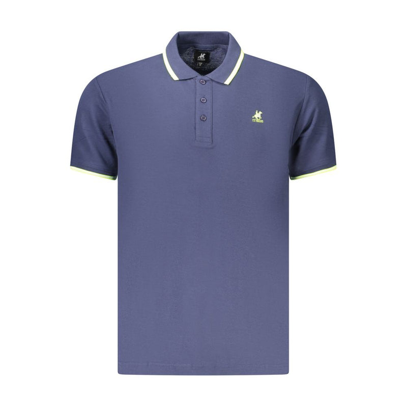 U.S. Grand Blue Cotton Herenpoloshirt